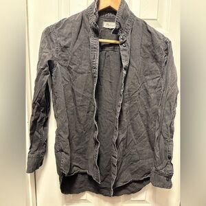 Madewell Dark Gray Denim XXS Button Down Shirt